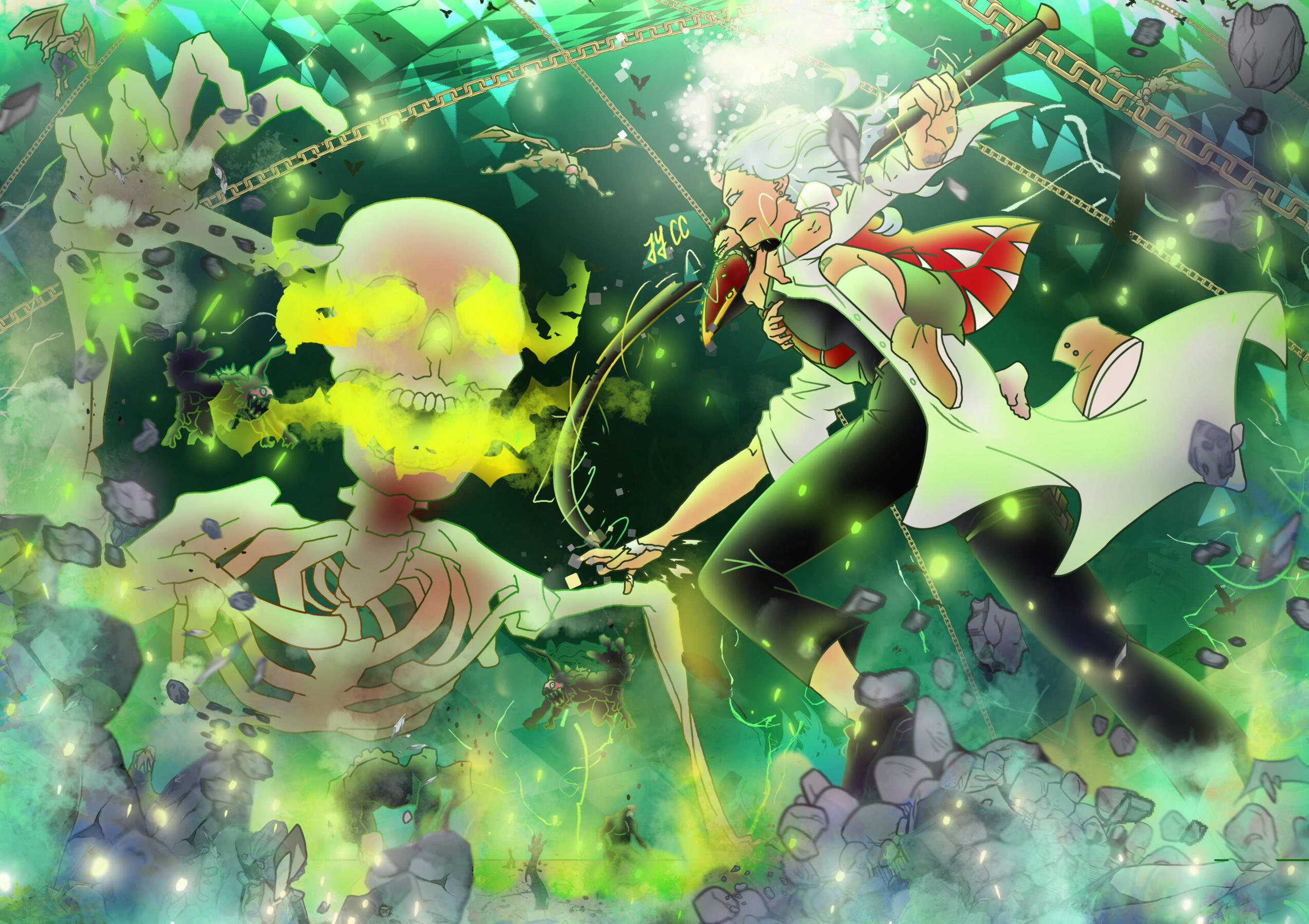 Chisaki and Eri vs. Death